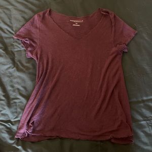 Aeropostale loose maroon cotton T